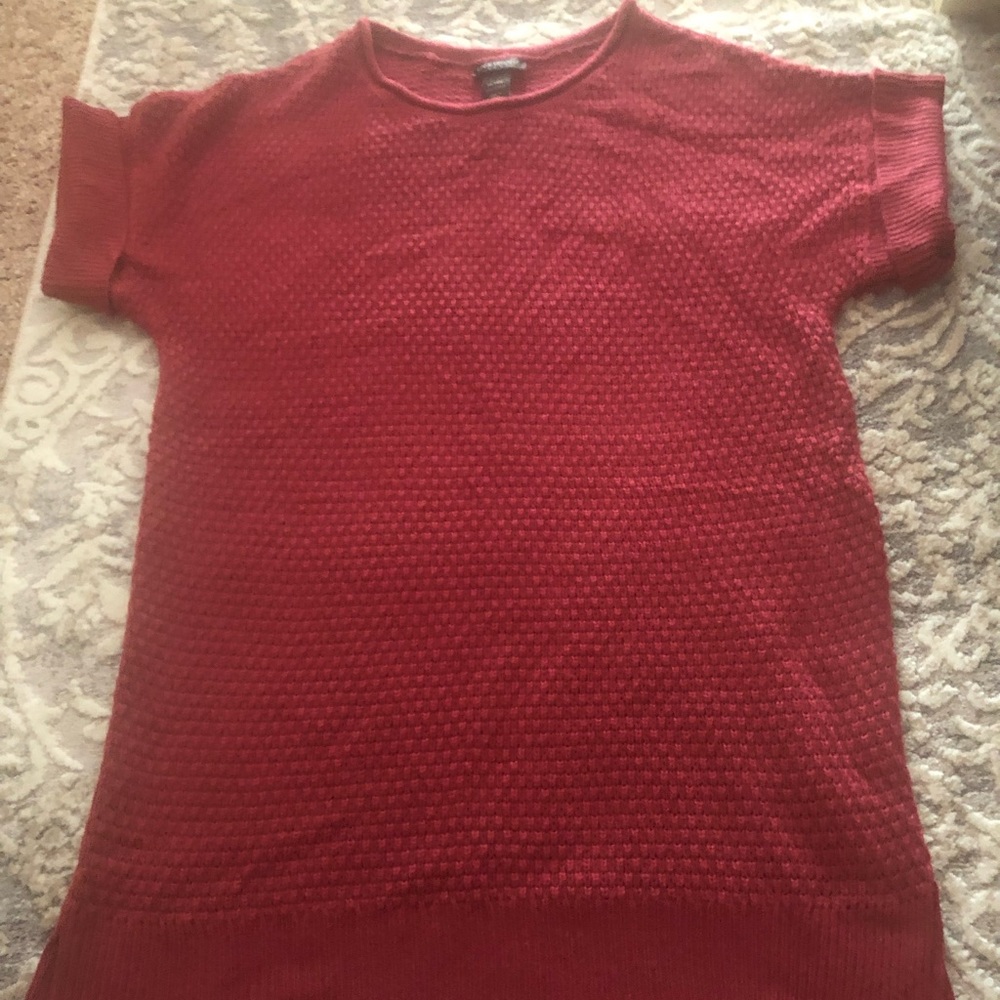 Burgundy sweater dress